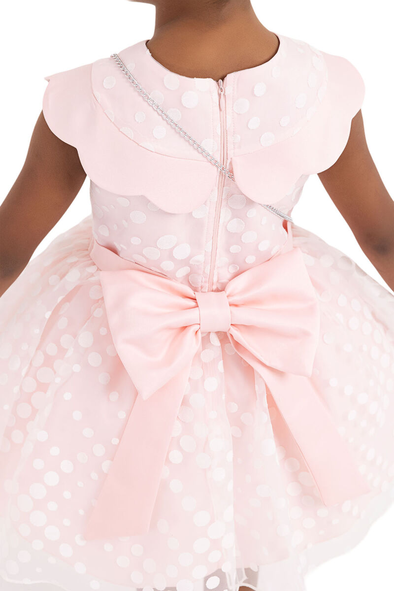 Powder Spotted Dress for Girls 2-6 AGE 33351PR - 6