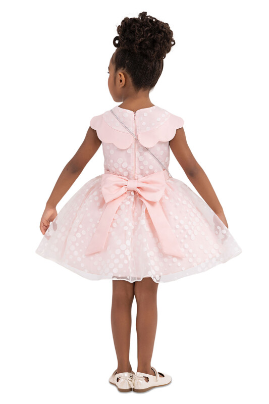 Powder Spotted Dress for Girls 2-6 AGE 33351PR - 7