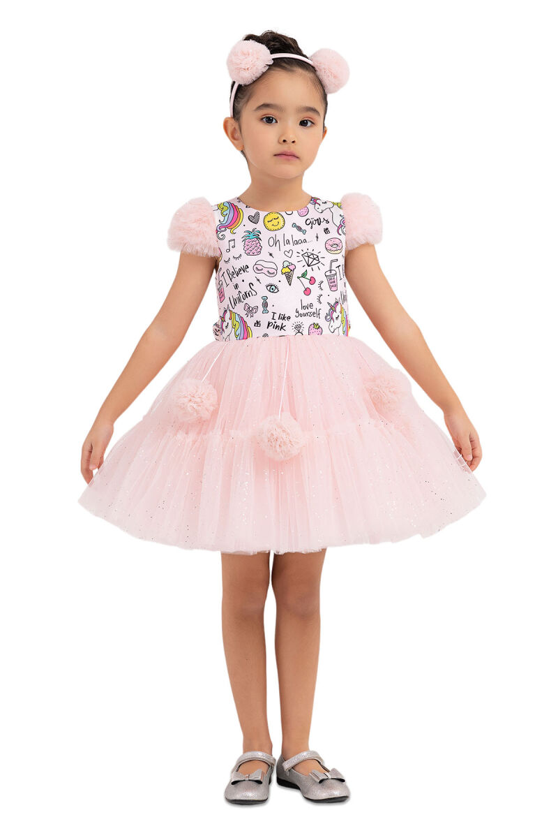 Powder Unicorn dress for girls 2-6 AGE 33331PR - 1