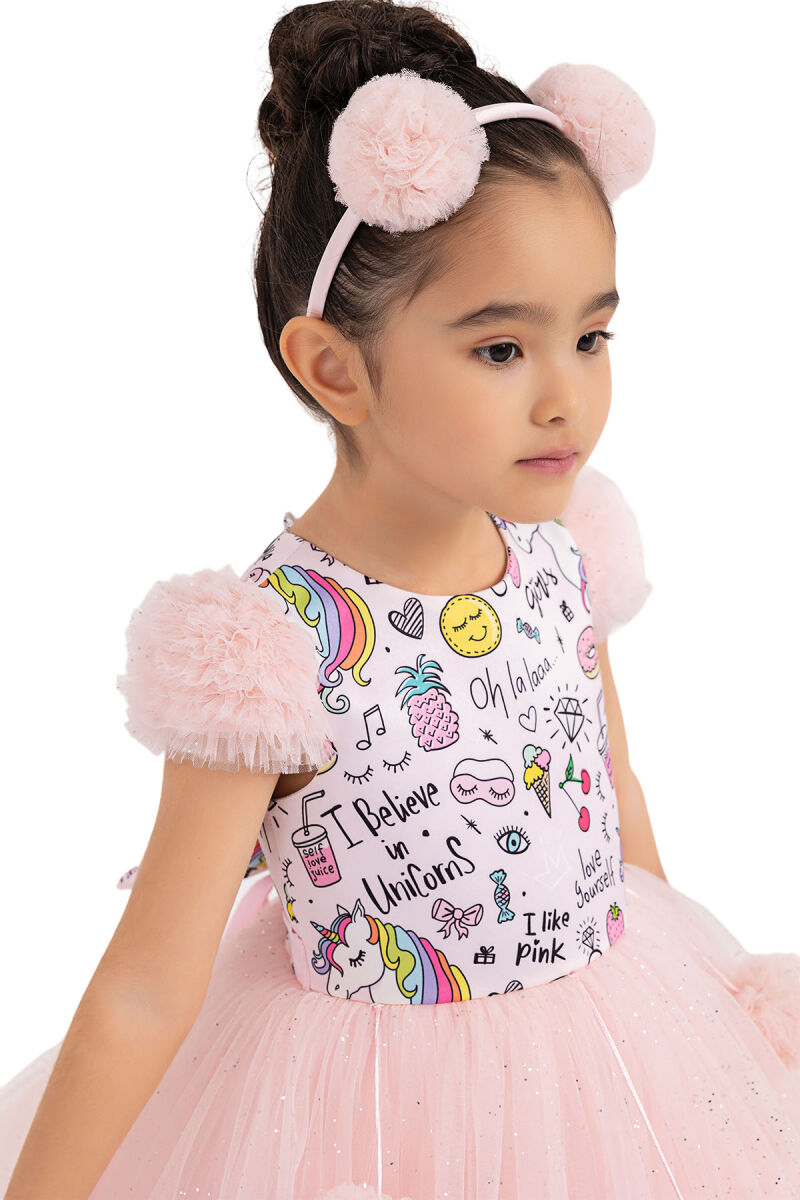 Powder Unicorn dress for girls 2-6 AGE 33331PR - 4