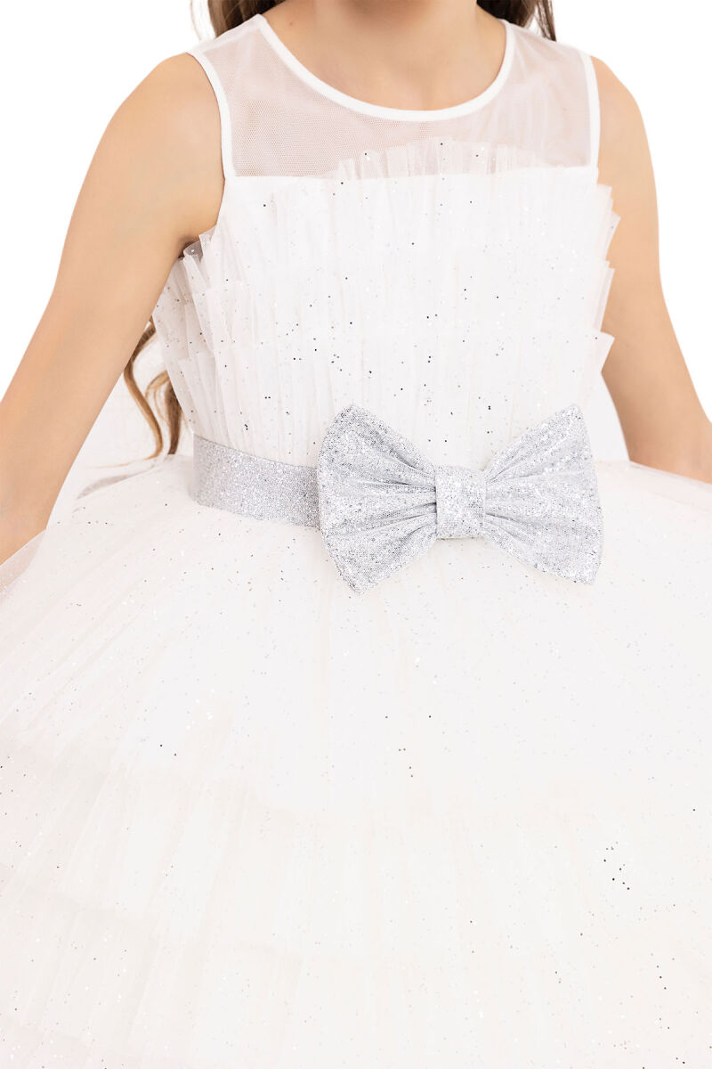 Ecru Dress with Tutu Skirt for Girls 8-12 AGE 33200PR - 8