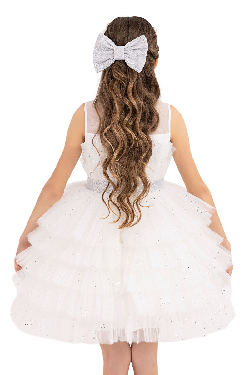 Ecru Dress with Tutu Skirt for Girls 8-12 AGE 33200PR - 10
