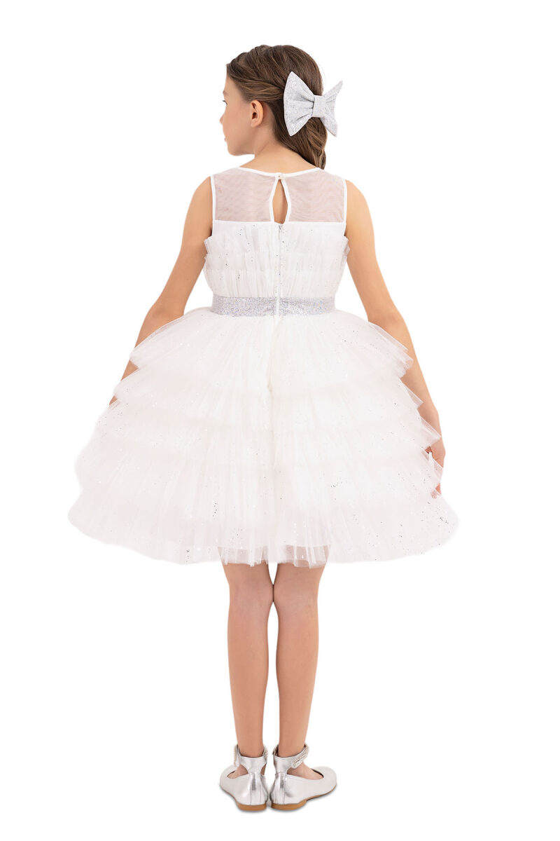 Ecru Dress with Tutu Skirt for Girls 8-12 AGE 33200PR - 11