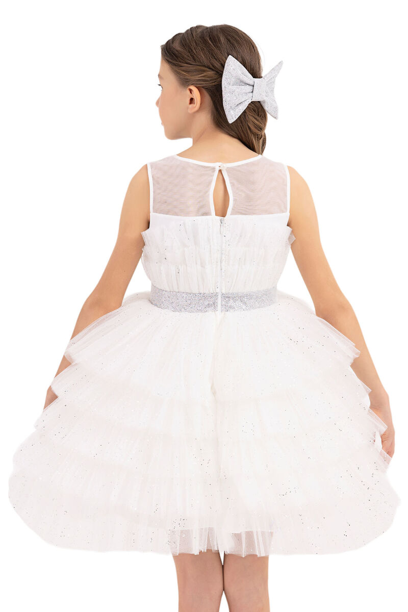 Ecru Dress with Tutu Skirt for Girls 8-12 AGE 33200PR - 12