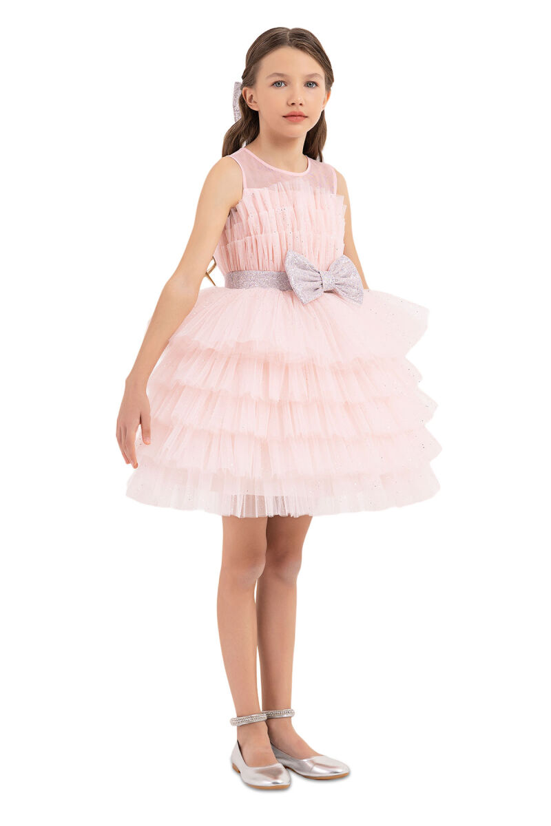 Powder Dress with Tutu Skirt for Girls 8-12 AGE 33200PR - 2