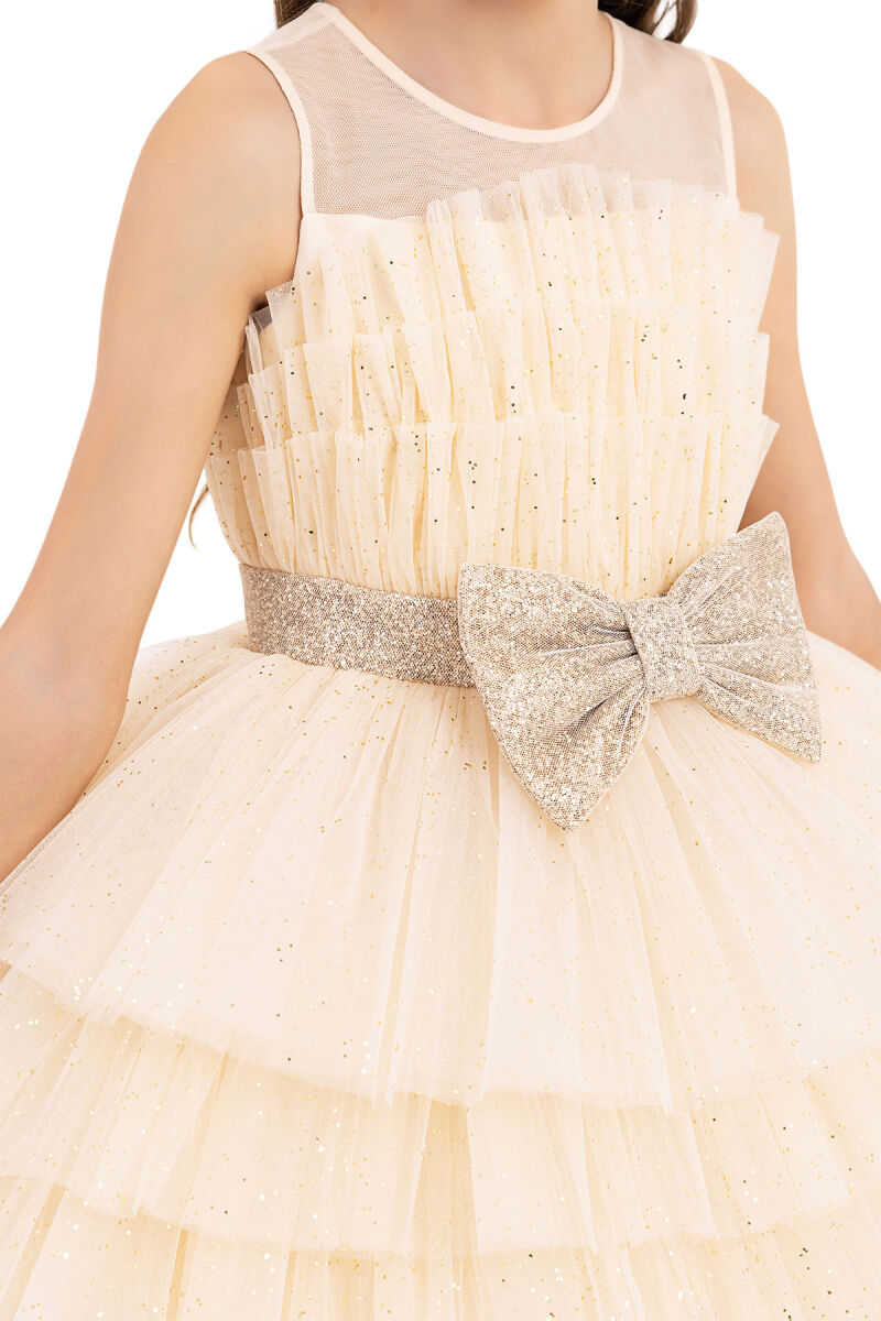 Gold Dress with Tutu Skirt for Girls 8-12 AGE 33200PR - 4
