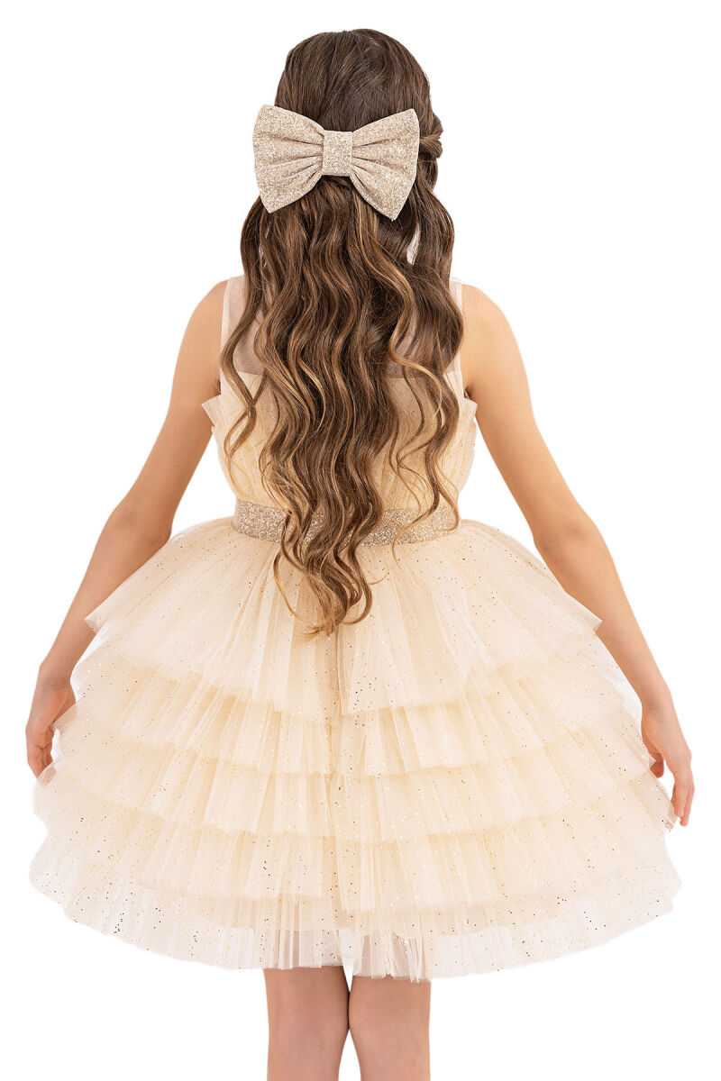 Gold Dress with Tutu Skirt for Girls 8-12 AGE 33200PR - 5
