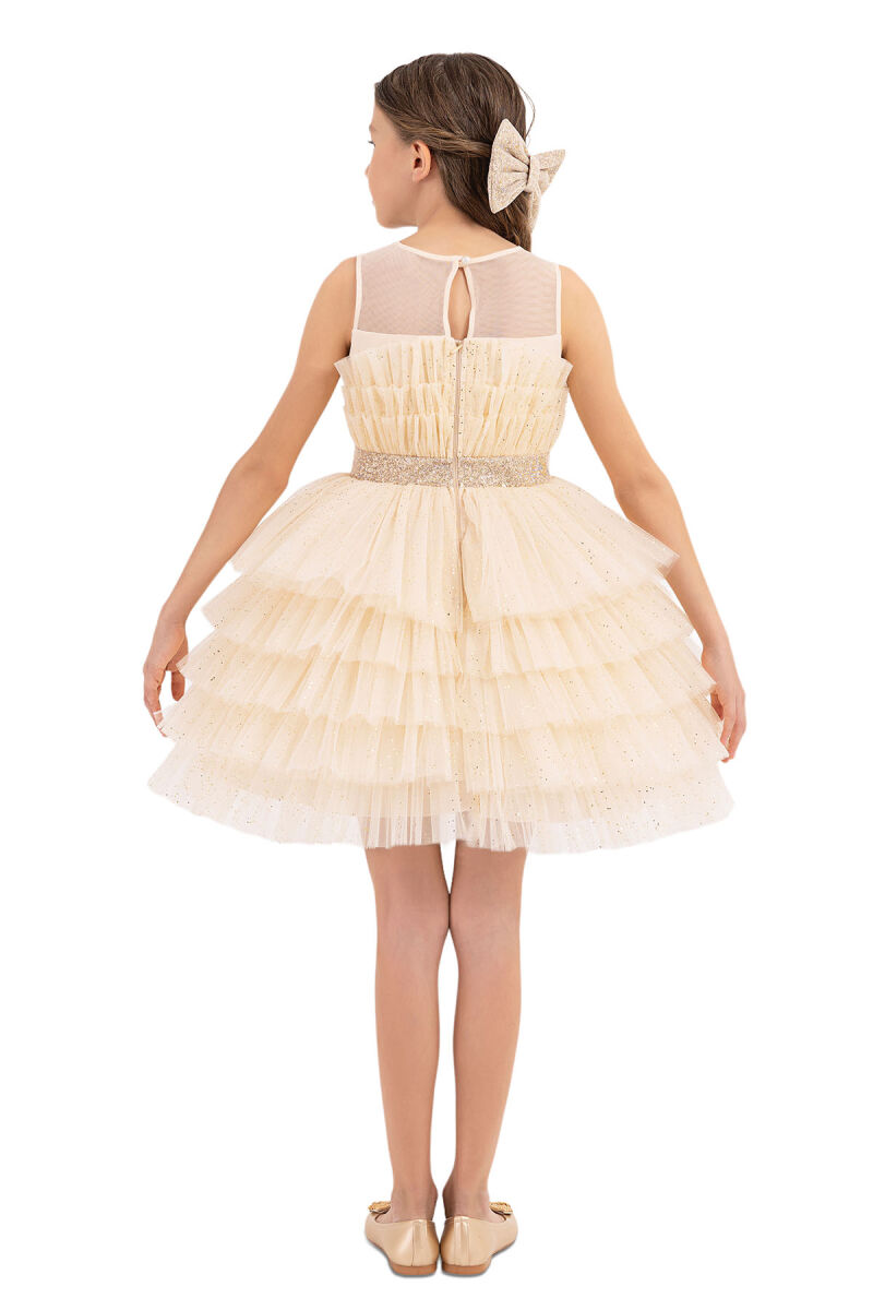 Gold Dress with Tutu Skirt for Girls 8-12 AGE 33200PR - 6