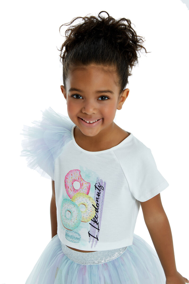 Ecru Girl Belly Open T-shirt Skirt Suit 2-6 AGE 323509CA - 5