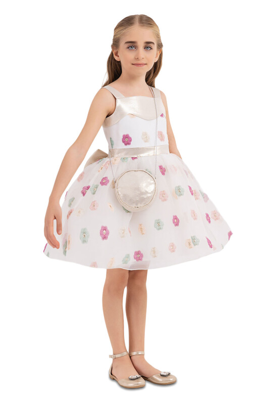 Rose Strappy Dress for Girls 4-8 AGE 33271PR - 2