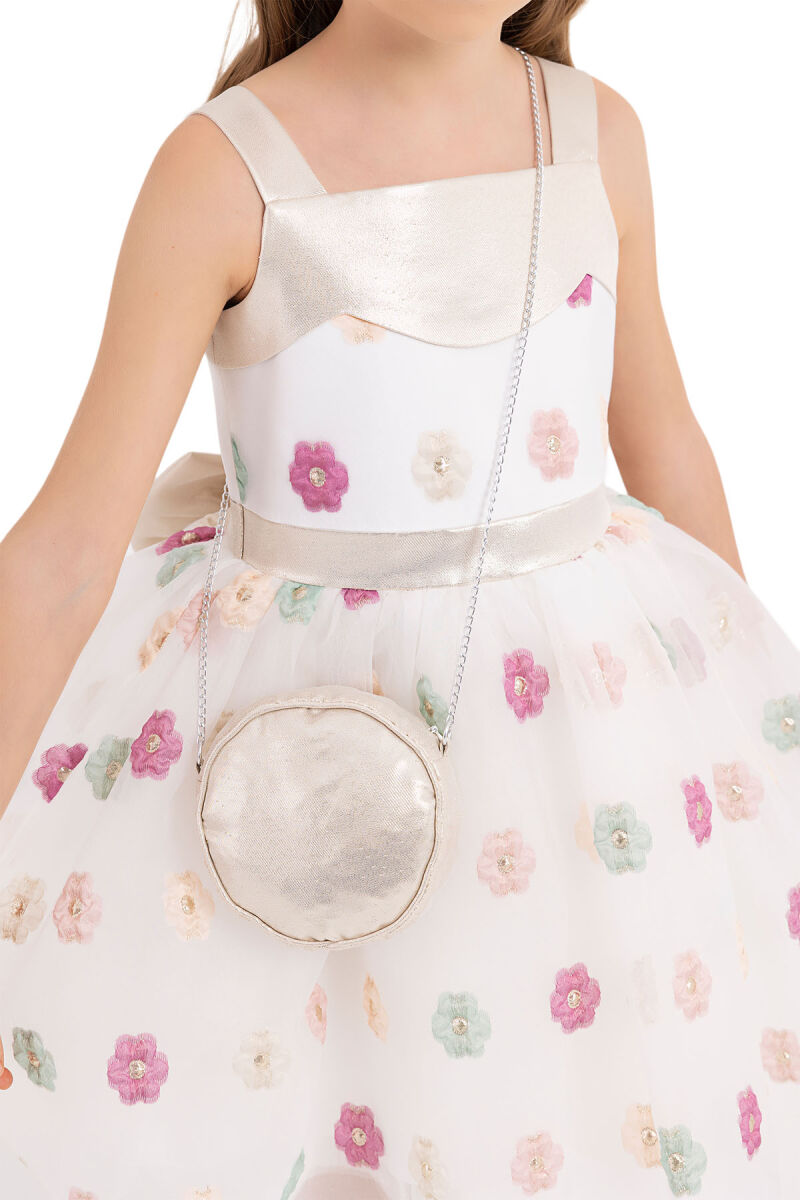 Rose Strappy Dress for Girls 4-8 AGE 33271PR - 3