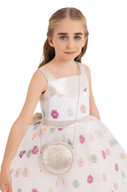 Rose Strappy Dress for Girls 4-8 AGE 33271PR - 4