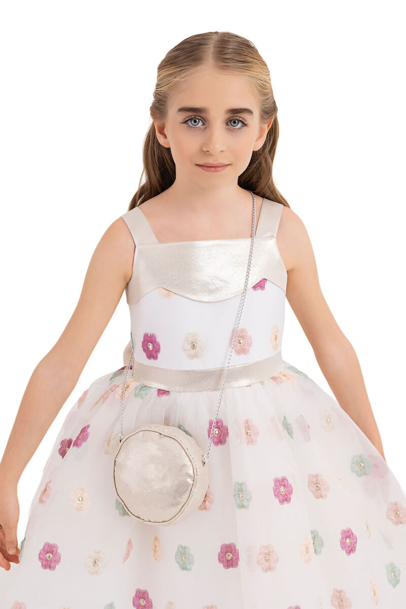 Rose Strappy Dress for Girls 4-8 AGE 33271PR - 5