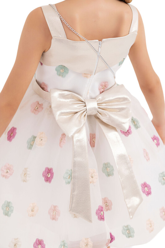 Rose Strappy Dress for Girls 4-8 AGE 33271PR - 6