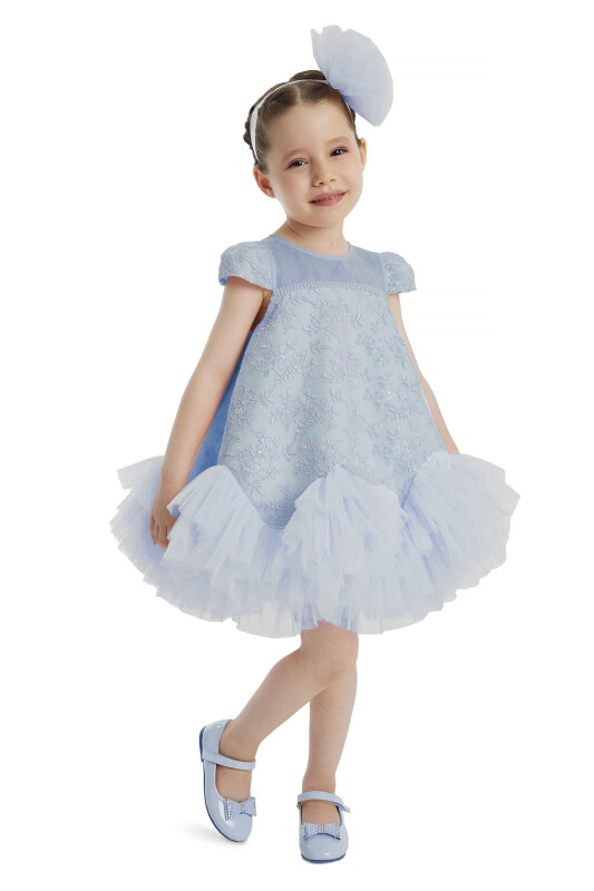 Blue A-line Lace Girls Dress 6-24 MONTH 34110PR 