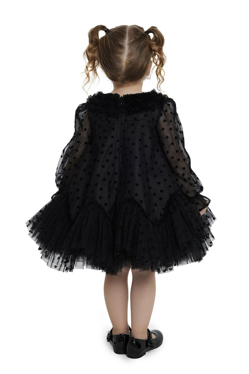 Black Ruffled Girls Dress 6-24 MONTH 34162PR - 7