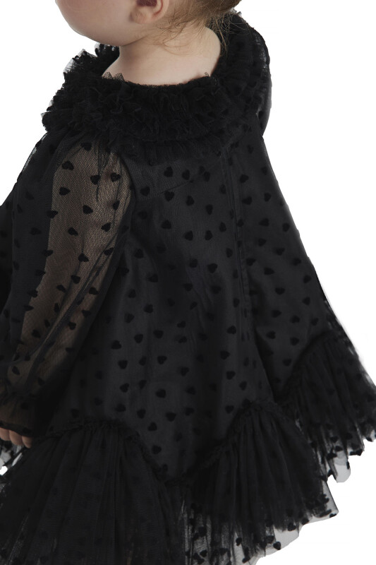 Black Ruffled Girls Dress 6-24 MONTH 34162PR - 8