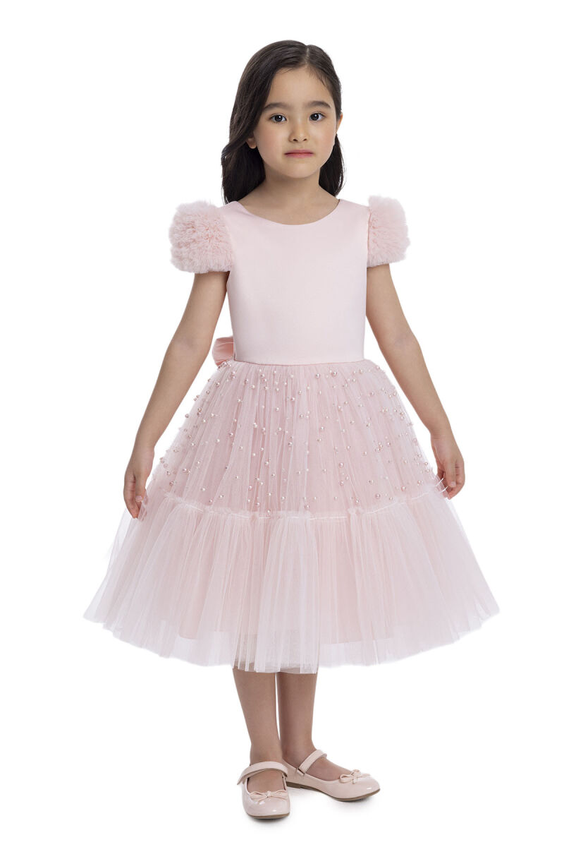 Powder Pearl-Embellished Girls Dress 3-7 AGE 34115PR - 2