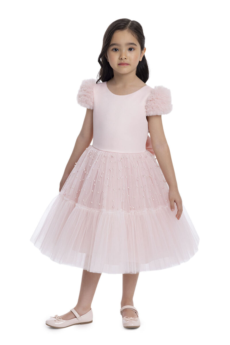 Powder Pearl-Embellished Girls Dress 3-7 AGE 34115PR - 3