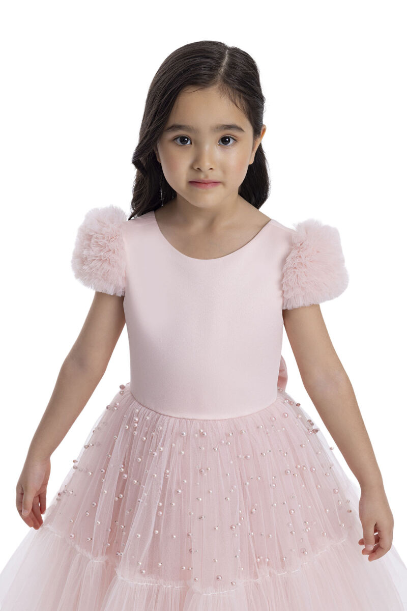 Powder Pearl-Embellished Girls Dress 3-7 AGE 34115PR - 4