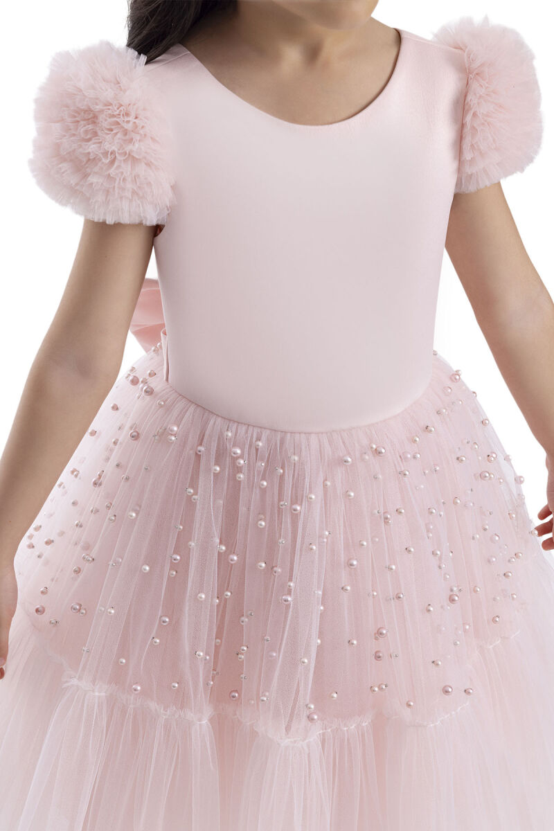 Powder Pearl-Embellished Girls Dress 3-7 AGE 34115PR - 5