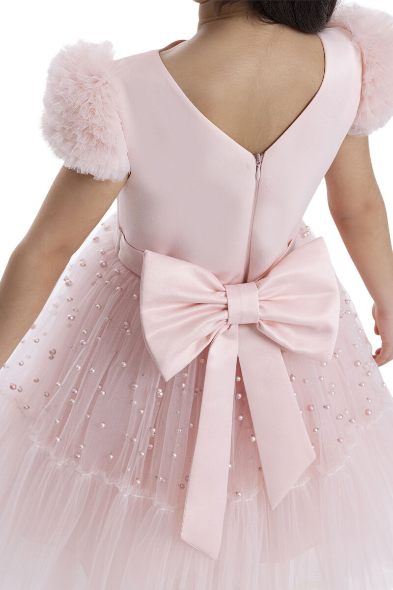 Powder Pearl-Embellished Girls Dress 3-7 AGE 34115PR - 7