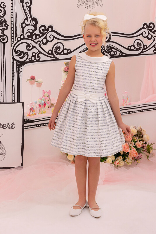 Blue Girls Striped Dress 8-12 AGE 34212PR 