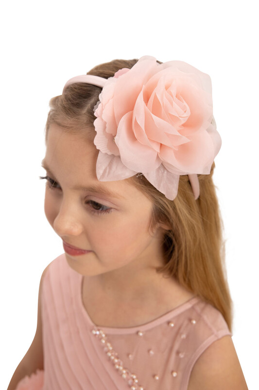 Salmon Bow Dress with Bolero and Hair Accessory (3-7 Age) 3-7 AGE 35219PR - 7