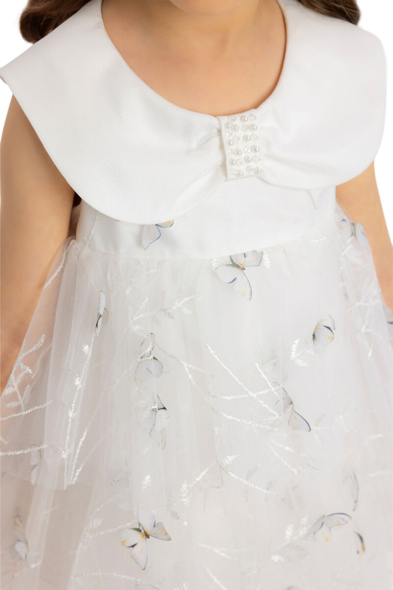 Ecru Girls Dress with Butterflies 6-24 MONTH 34243PR - 5