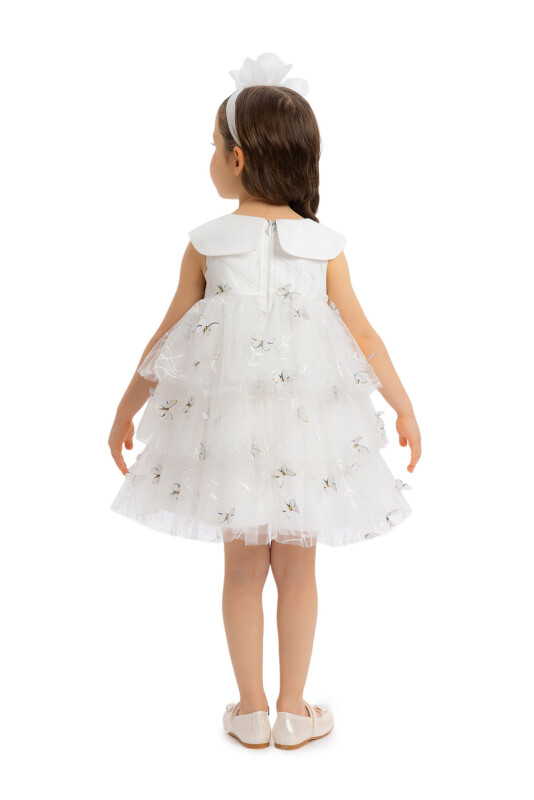 Ecru Girls Dress with Butterflies 6-24 MONTH 34243PR - 6