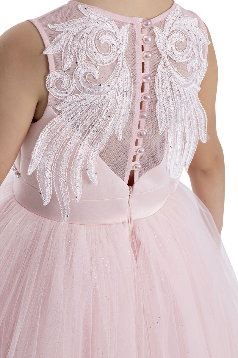 Powder Sleeveless Cut Girl's Dress 8-12 AGE 34057PR - 7