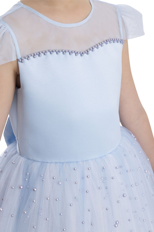 Blue Heart Neckline Girl's Dress 8-12 AGE 34056PR - 5