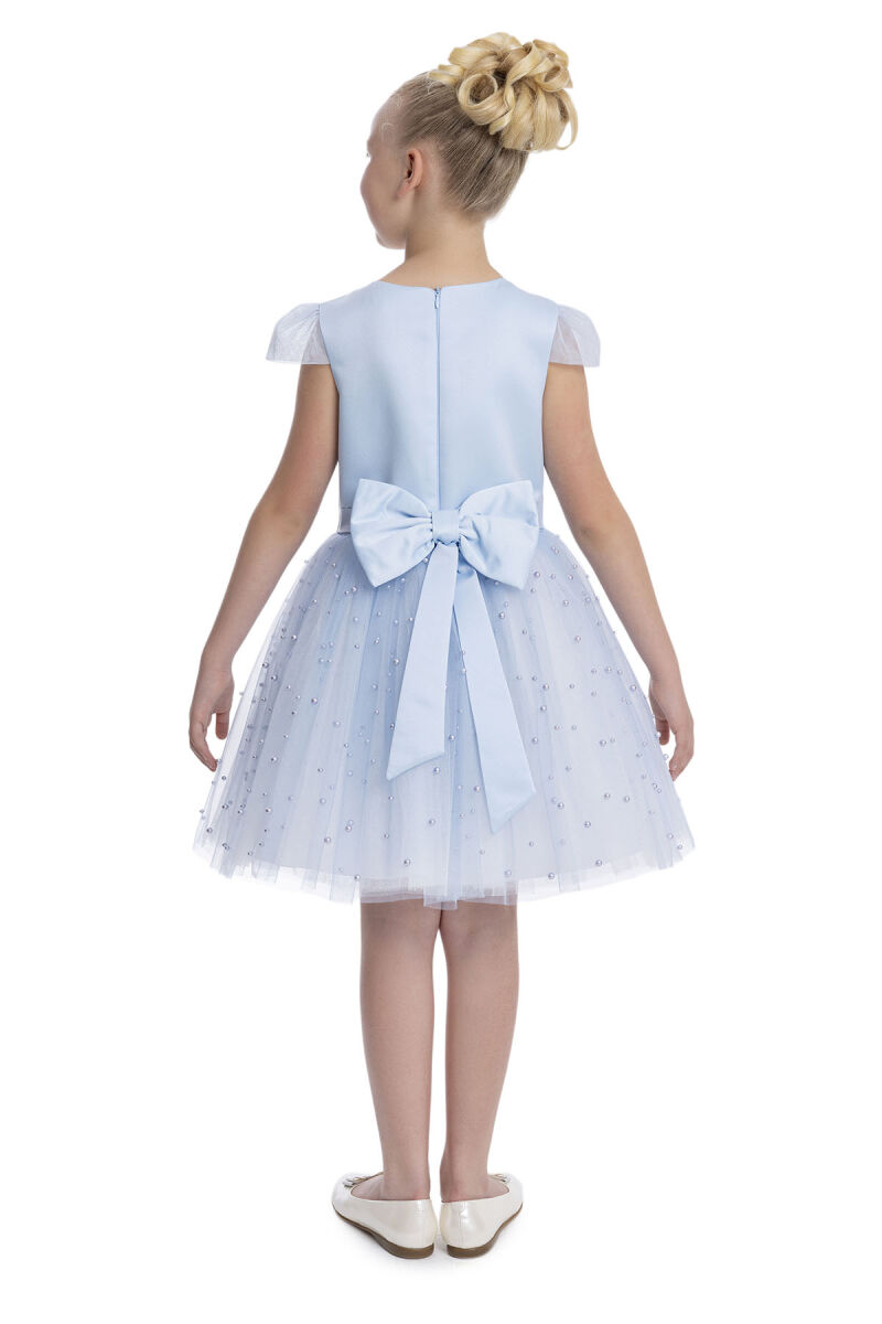 Blue Heart Neckline Girl's Dress 8-12 AGE 34056PR - 6
