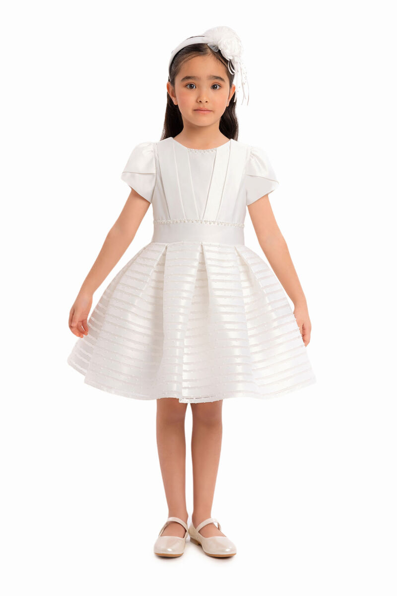 Ecru Girls Striped Dress 3-7 AGE 34168PR - 2
