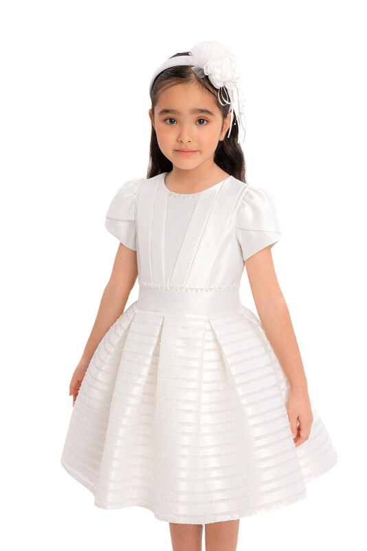 Ecru Girls Striped Dress 3-7 AGE 34168PR - 4