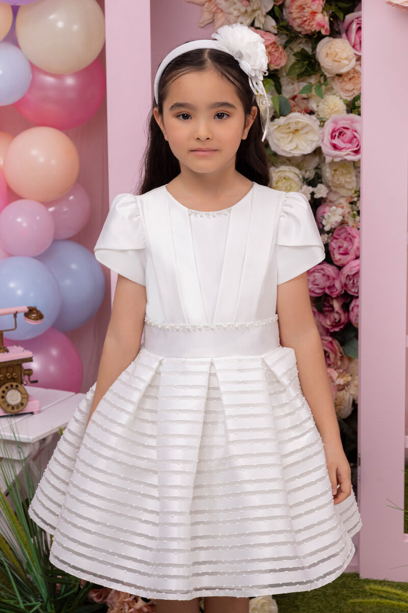 Ecru Girls Striped Dress 3-7 AGE 34168PR - 7