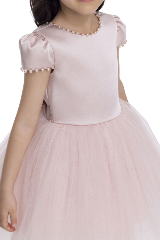 Powder Short-Sleeved Girls Dress 3-7 AGE 34141PR - 4