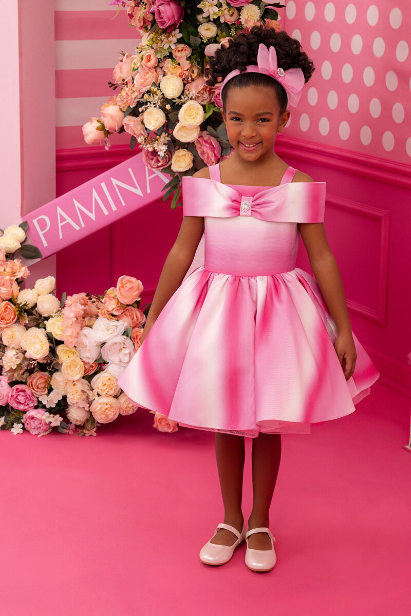 Fuchsia Girls Princess Collar Dress 3-7 AGE 34285PR - 1