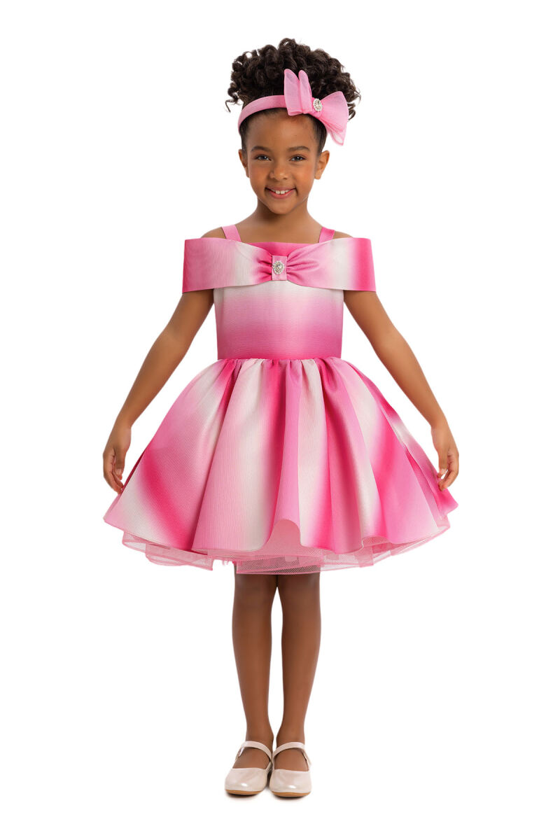 Fuchsia Girls Princess Collar Dress 3-7 AGE 34285PR - 2