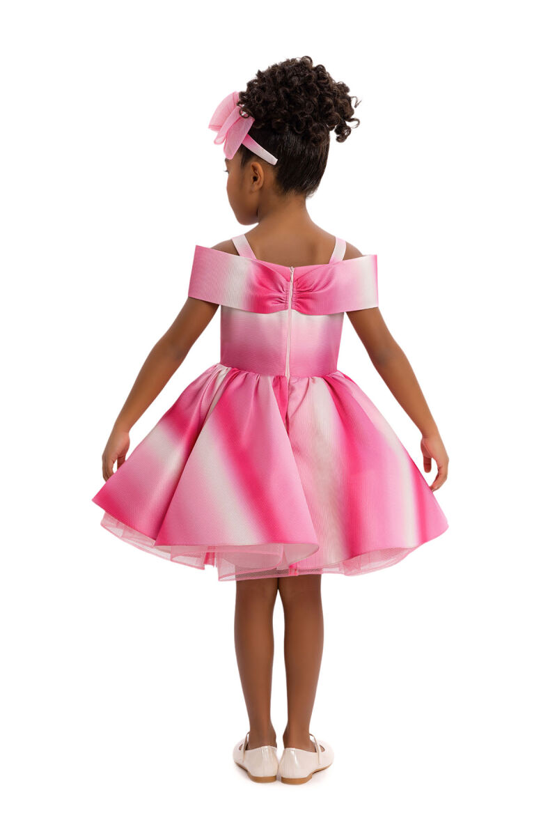 Fuchsia Girls Princess Collar Dress 3-7 AGE 34285PR - 5