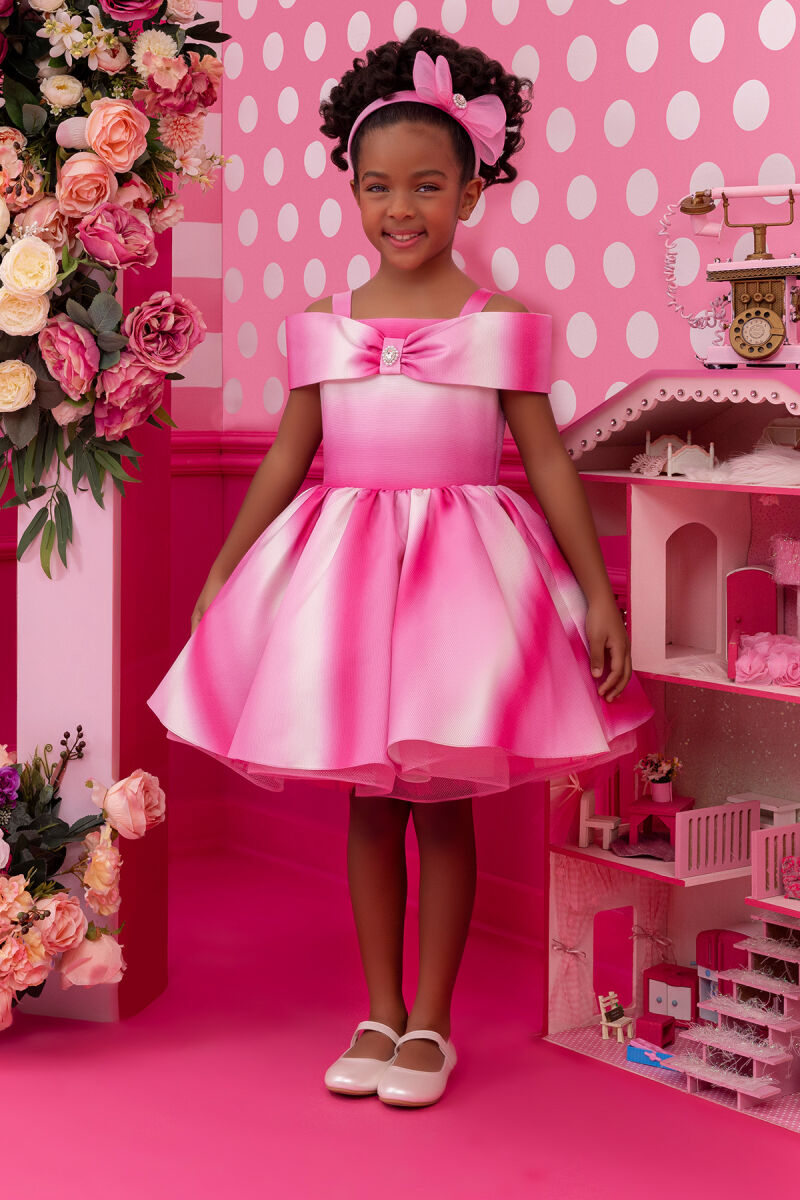 Fuchsia Girls Princess Collar Dress 3-7 AGE 34285PR - 6