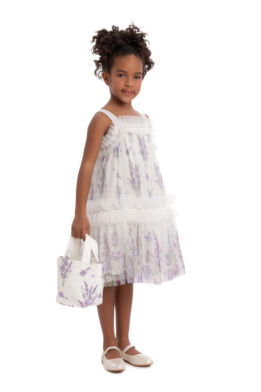 Lavender Girls Ruffled Dress 3-7 AGE 34268PR - 3