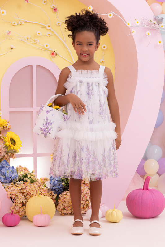 Lavender Girls Ruffled Dress 3-7 AGE 34268PR - 5