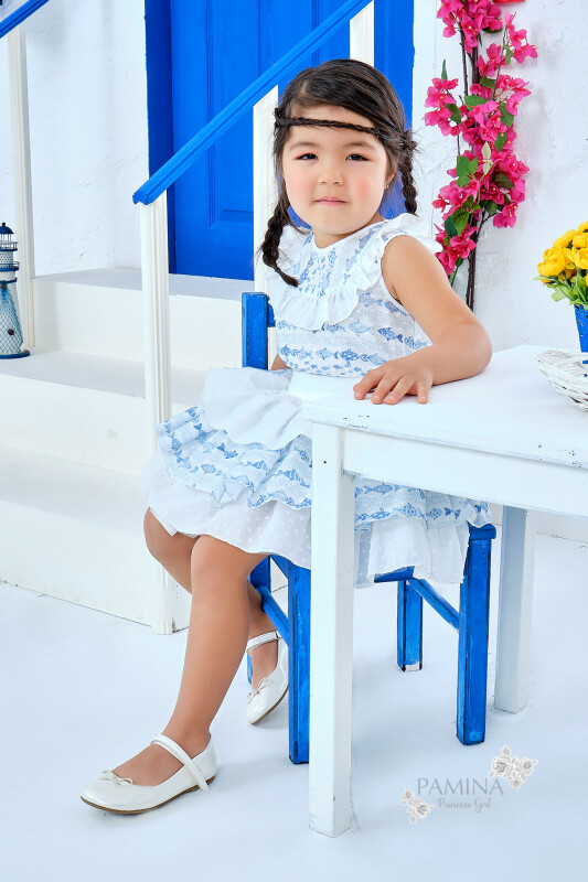 Blue Baby Girl Cute Fish Themed Suit With Multilayer Skirt And Blouse 9-36 MONTH 311002CA - 3