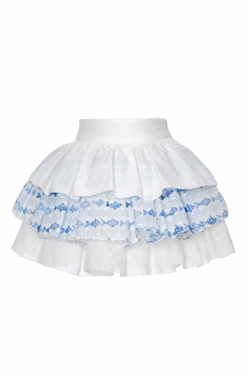 Blue Baby Girl Cute Fish Themed Suit With Multilayer Skirt And Blouse 9-36 MONTH 311002CA - 11