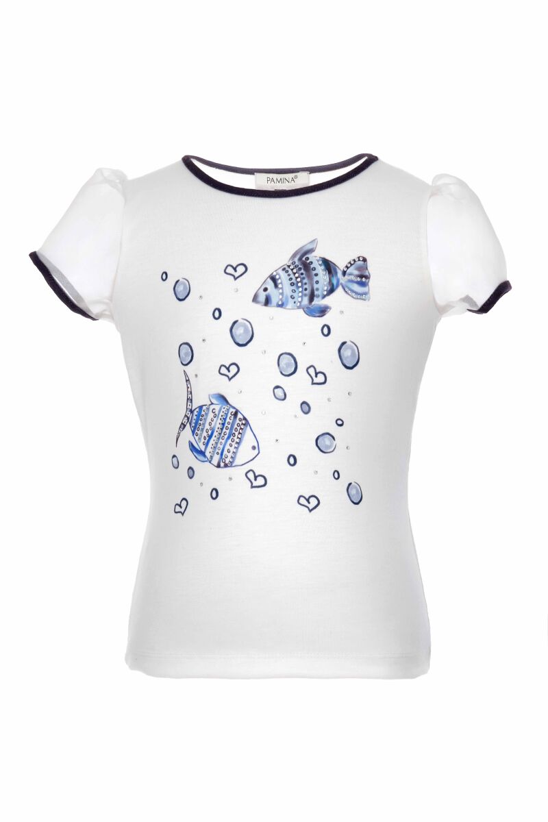 Blue Girl Submarine Themed Suit With Skirt And T-shirt 2-6 AGE 310301CA - 5