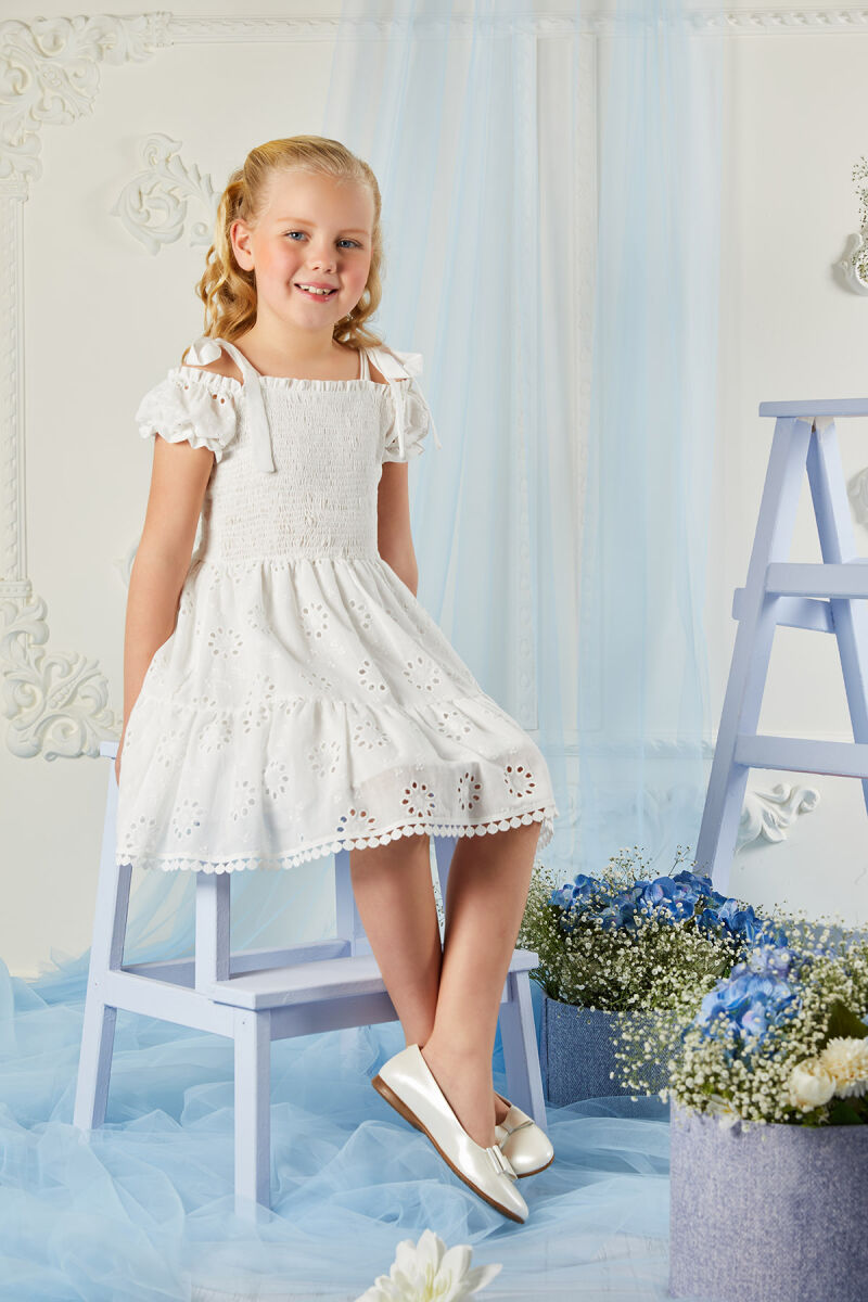 Ecru Girl Low Shoulder Dress 8-12 AGE 324206CA - 1