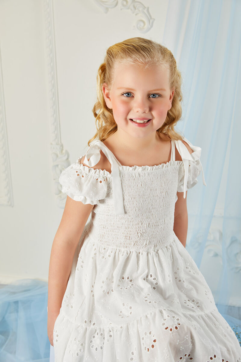 Ecru Girl Low Shoulder Dress 8-12 AGE 324206CA - 2