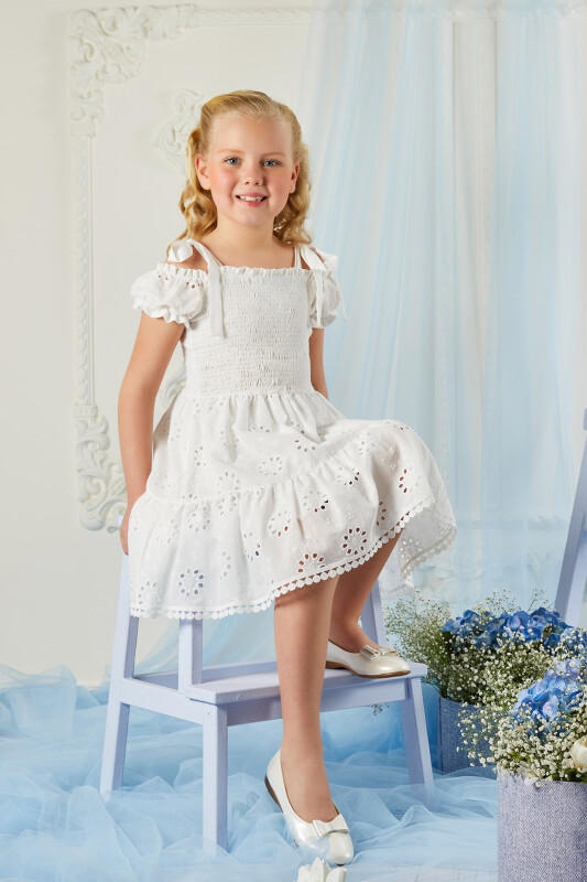 Ecru Girl Low Shoulder Dress 8-12 AGE 324206CA - 3