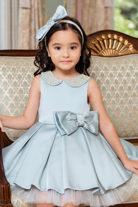 Mint Baby Collored Satin Dress 6-12-18 MONTH 33120PR - 1